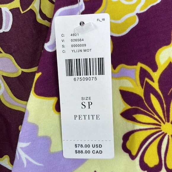 Anthropologie Maeve Floral Cinched Flutter Sleeve Top. Size Small Petite… - Picture 9 of 14